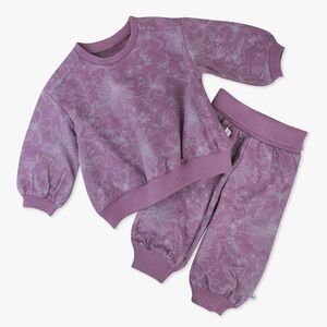 Honest Baby Clothing - Lavender Floral Toddler Matching Set